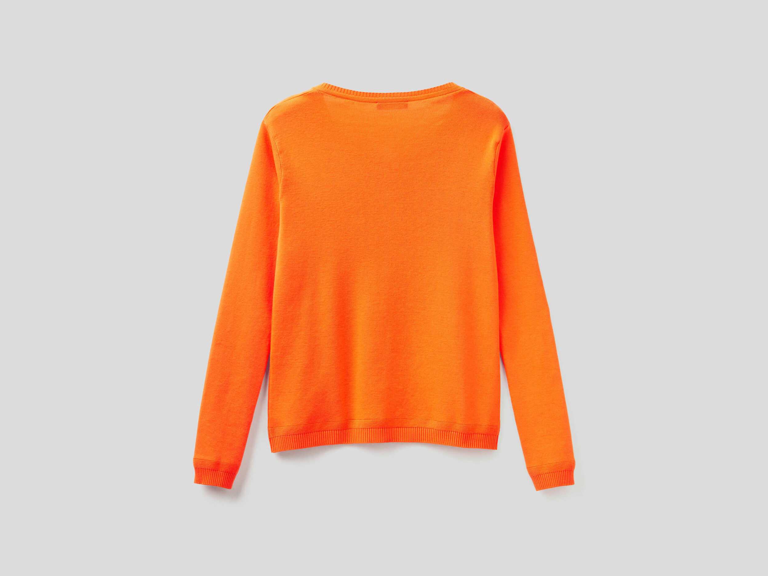 orange crew neck sweater