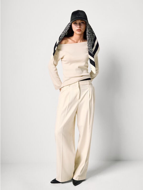 Boat neck sweater Women