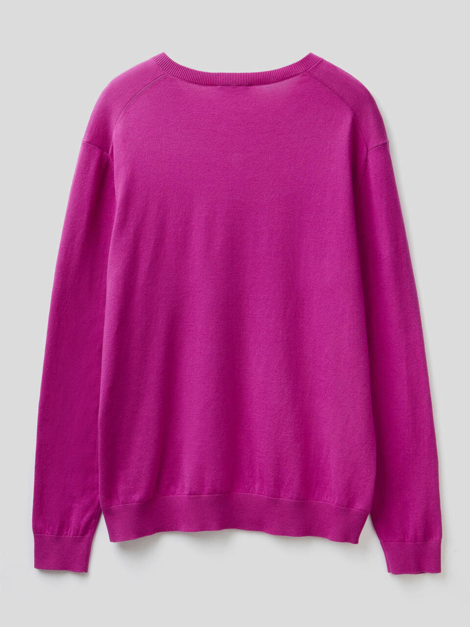 V-neck sweater in cotton blend image number null