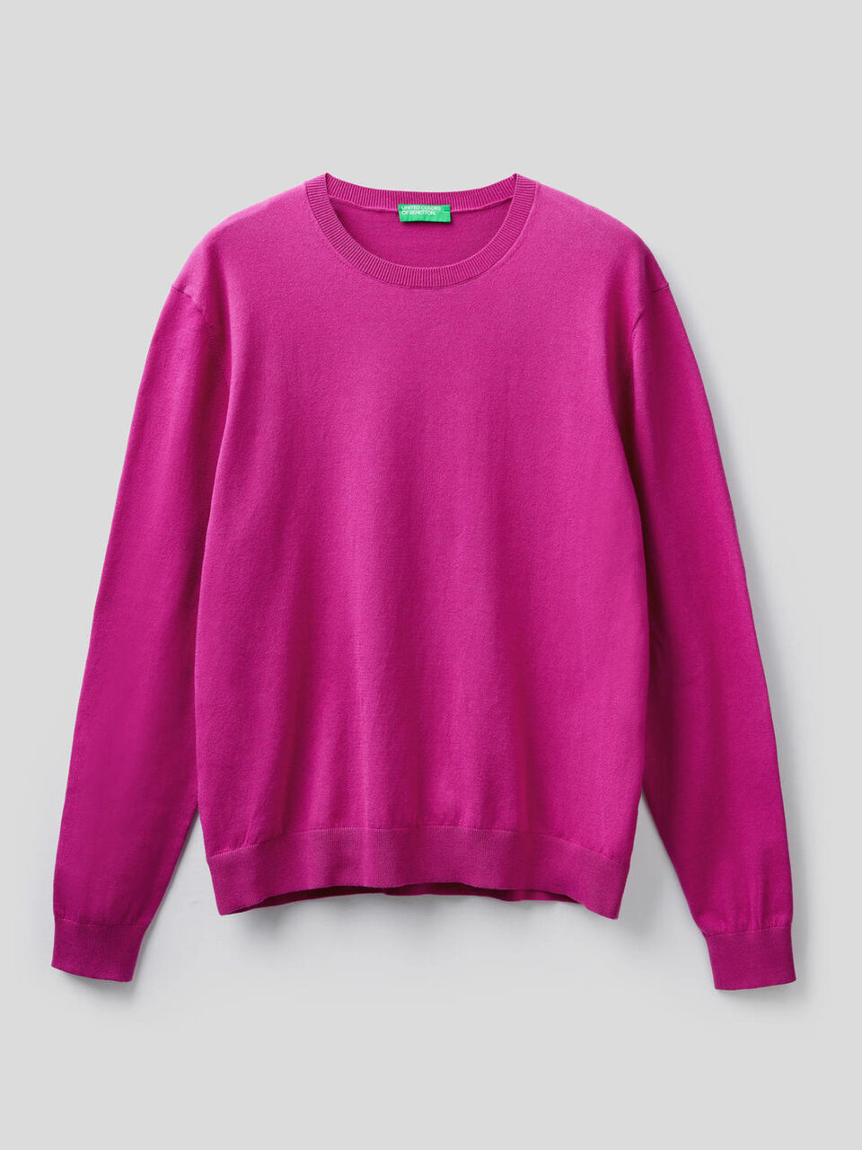 Crew neck sweater in cotton blend image number null