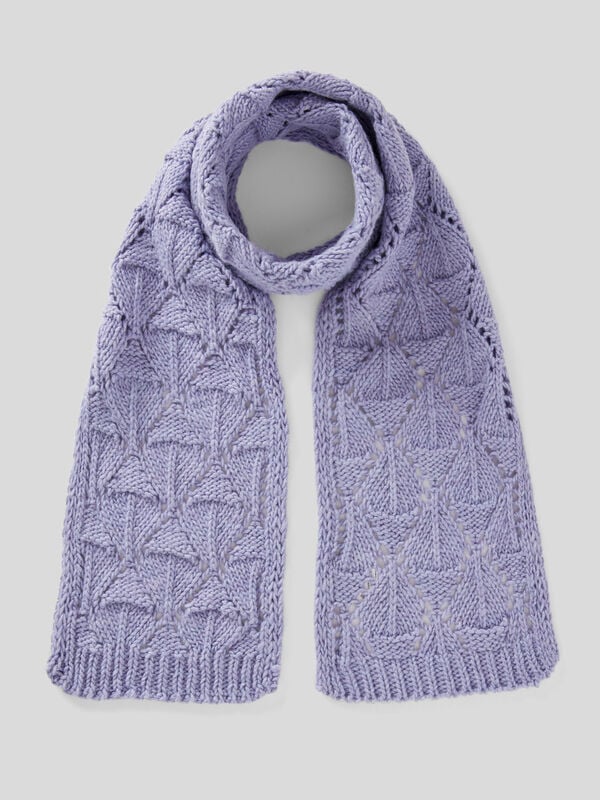 Wool blend knit scarf Junior Girl