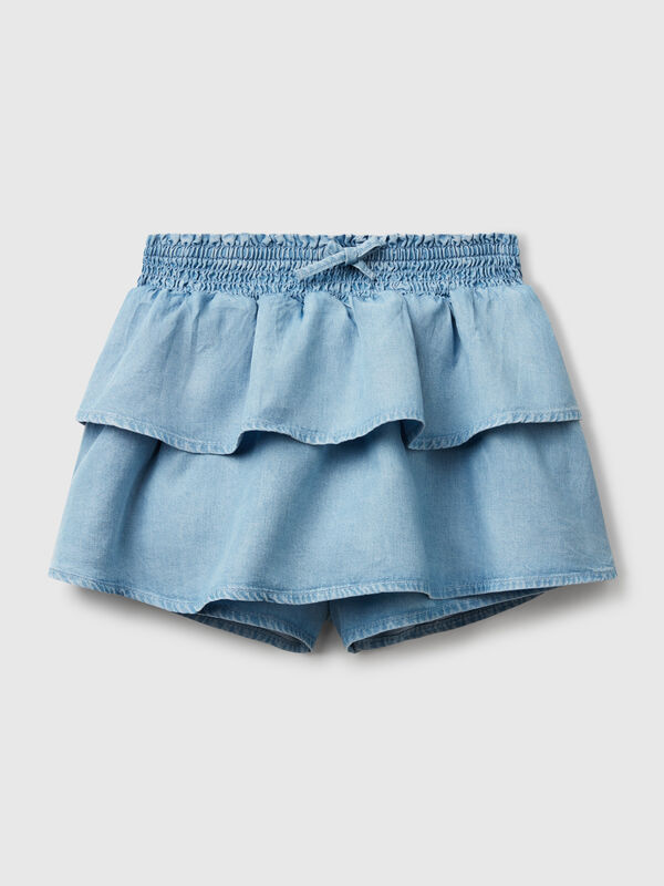 Minifalda de cambray con volantes Niña