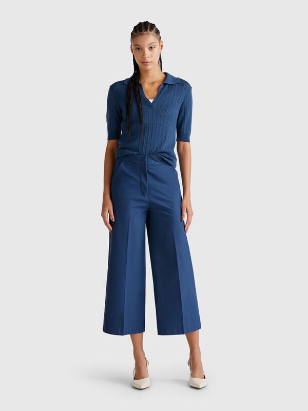 Pantalón cropped de talle alto Mujer