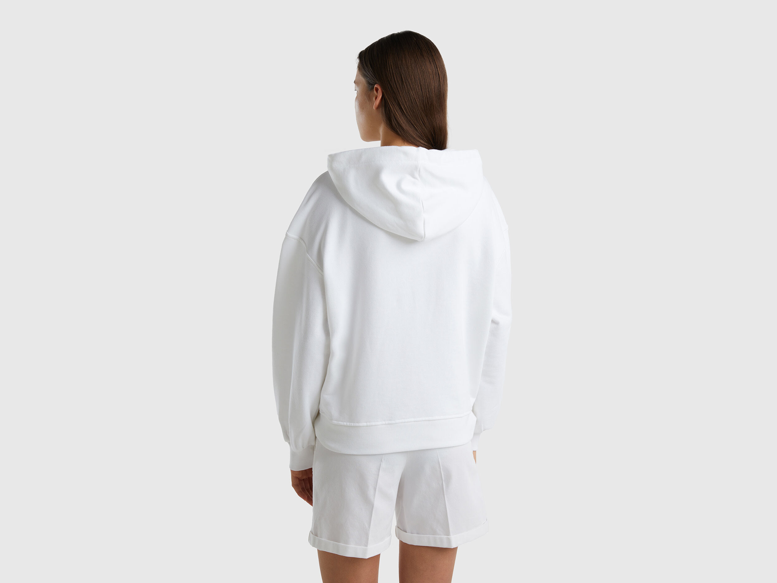 White hoodie 100 discount cotton