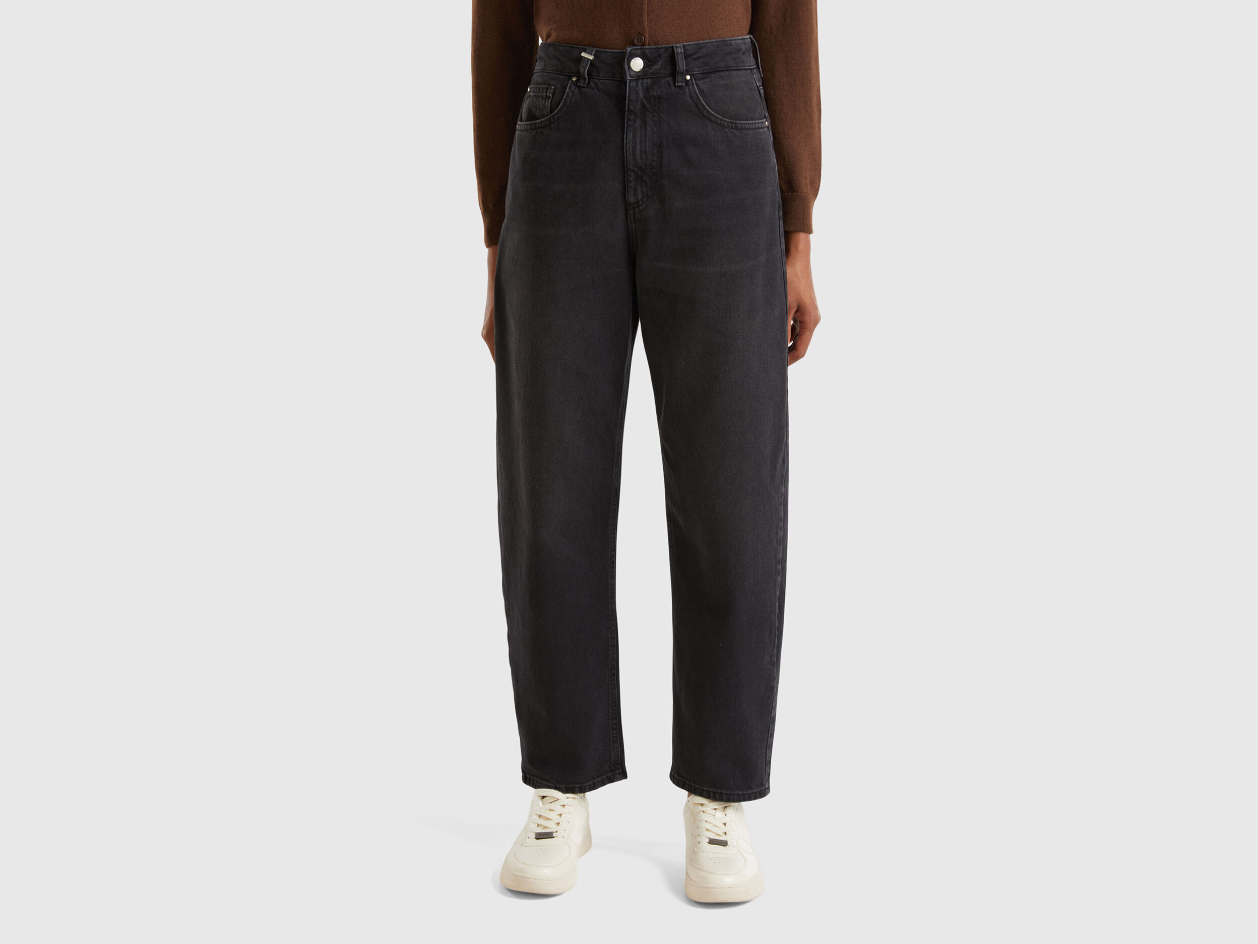 Balloon fit jeans - Black | Benetton