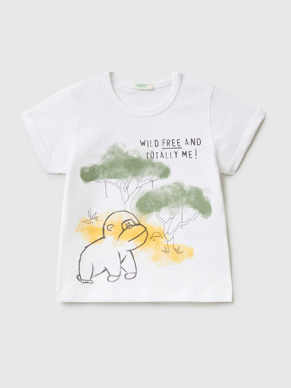 T-shirt with print in organic cotton New Born (0-18 months)