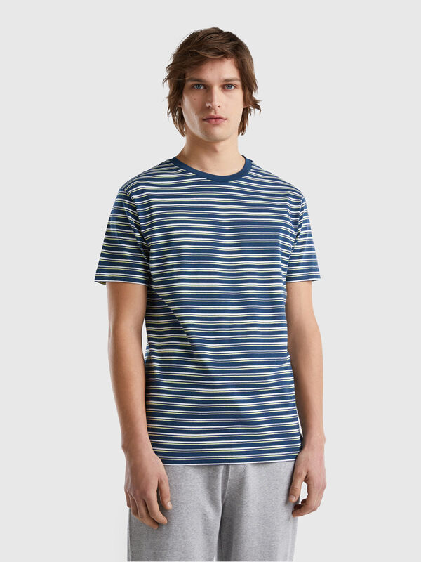 Striped t-shirt in 100% cotton Men