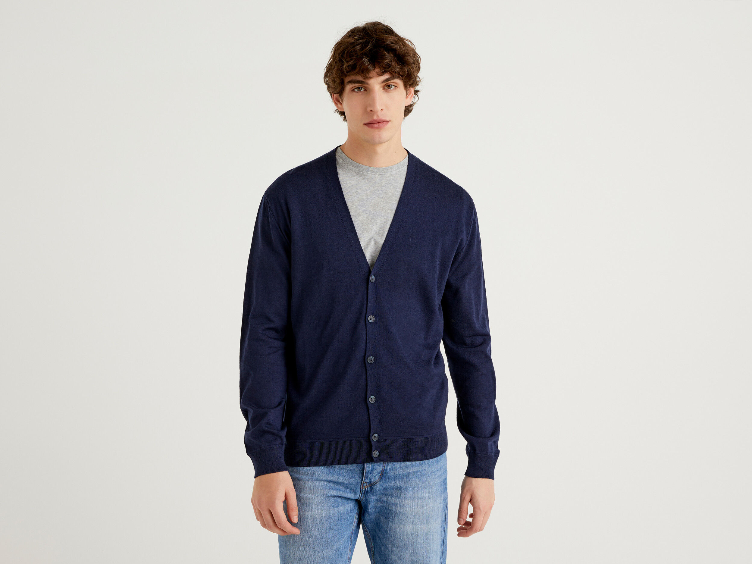 100 merino wool top cardigan