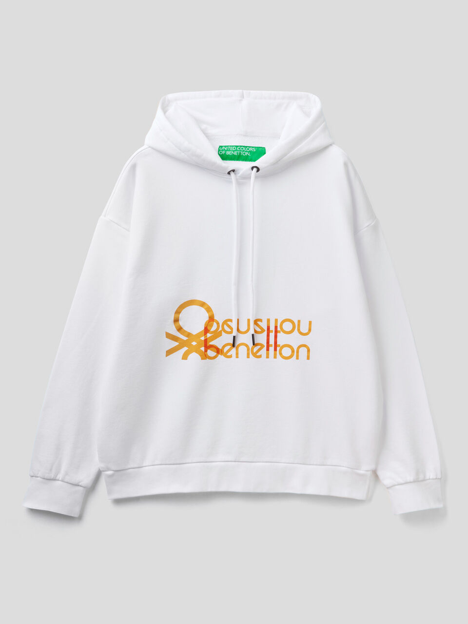 Organic cotton sweatshirt with logo print image number 1