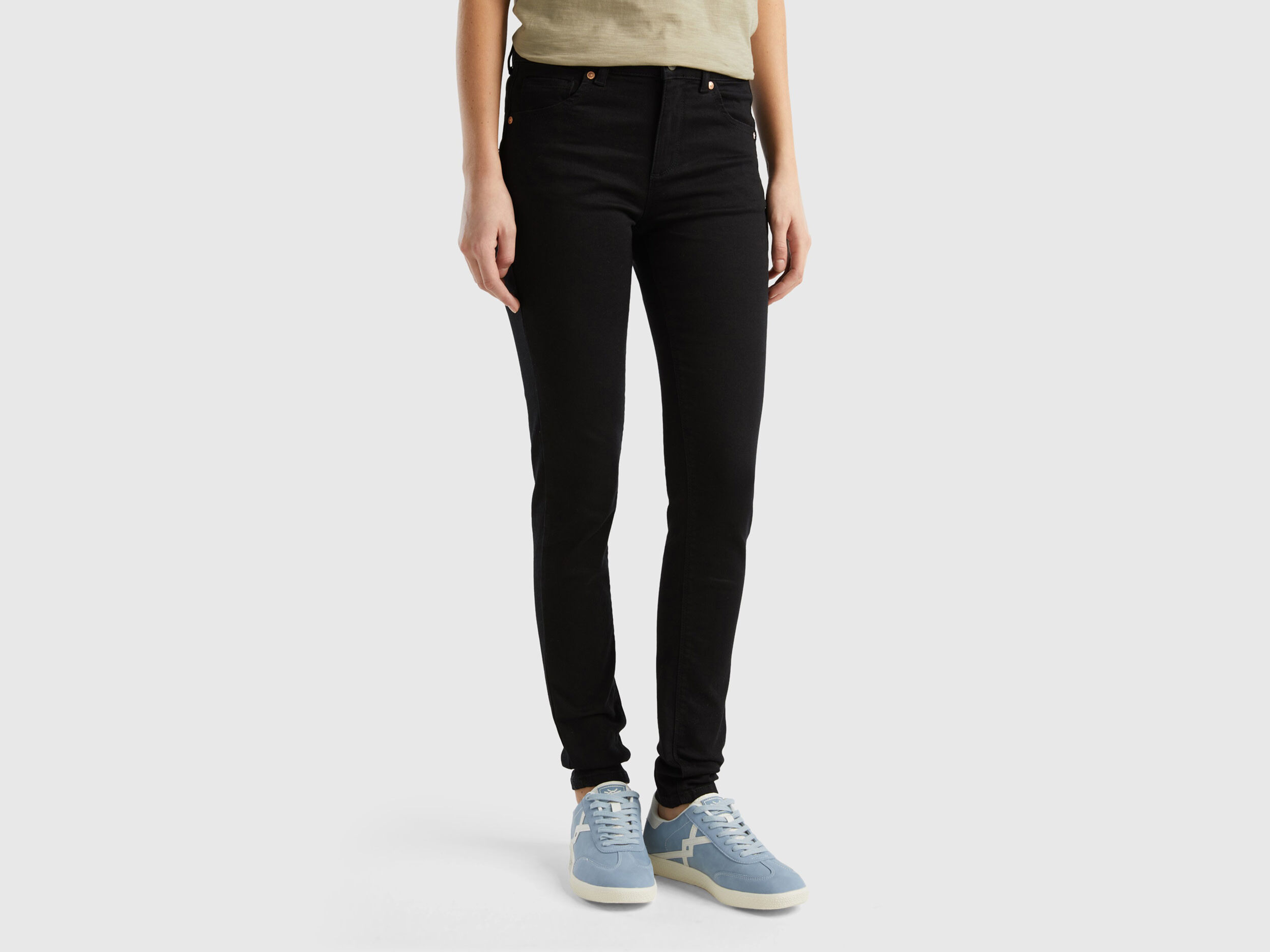 Skinny fit push up jeans Black Benetton