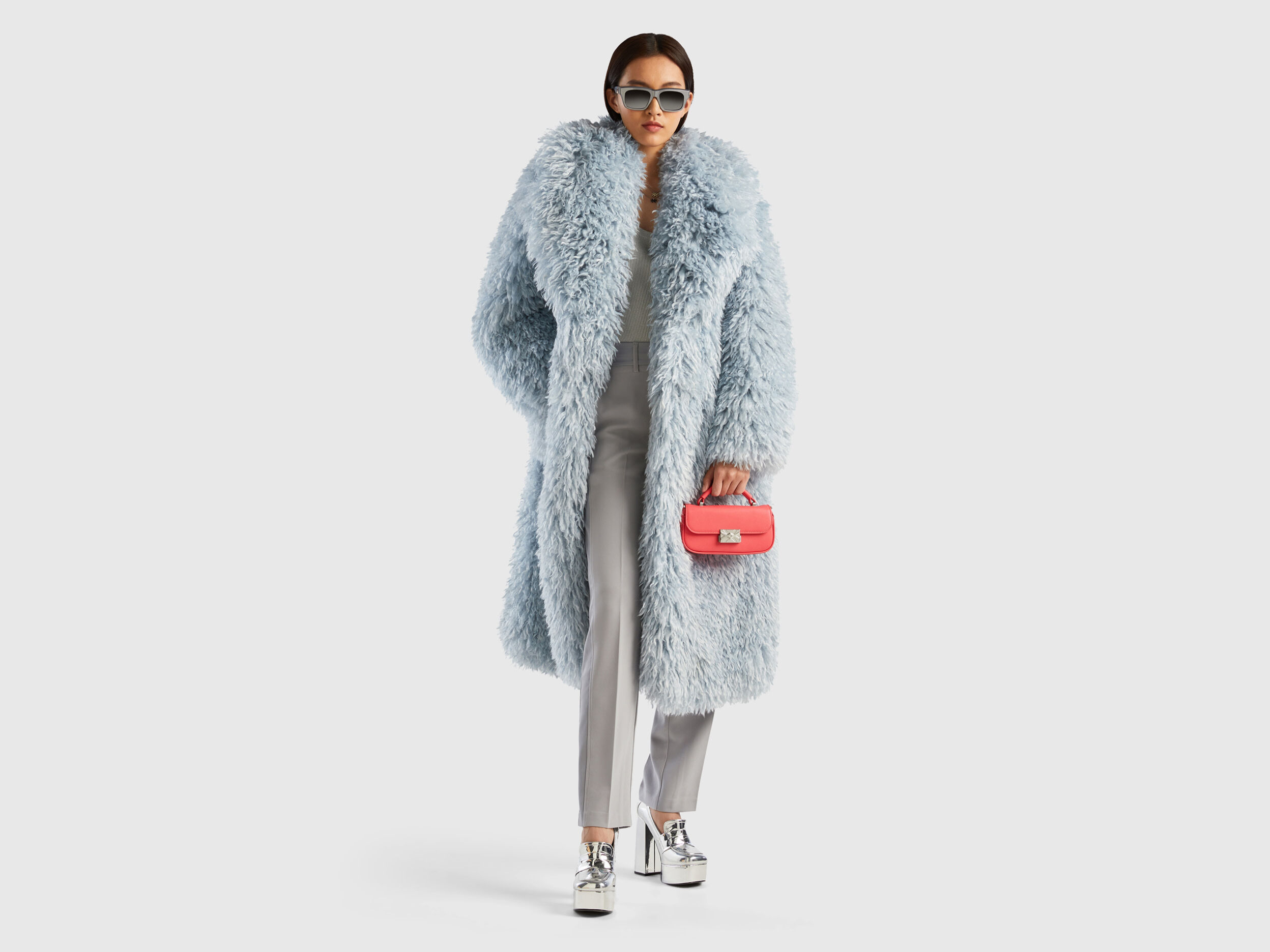 Benetton faux sales fur coat