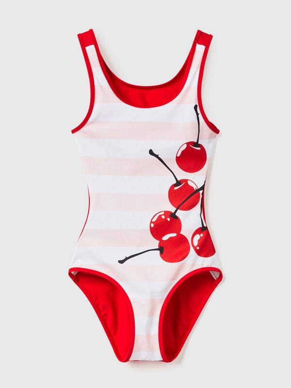One-piece swimsuit with cherry print Junior Girl