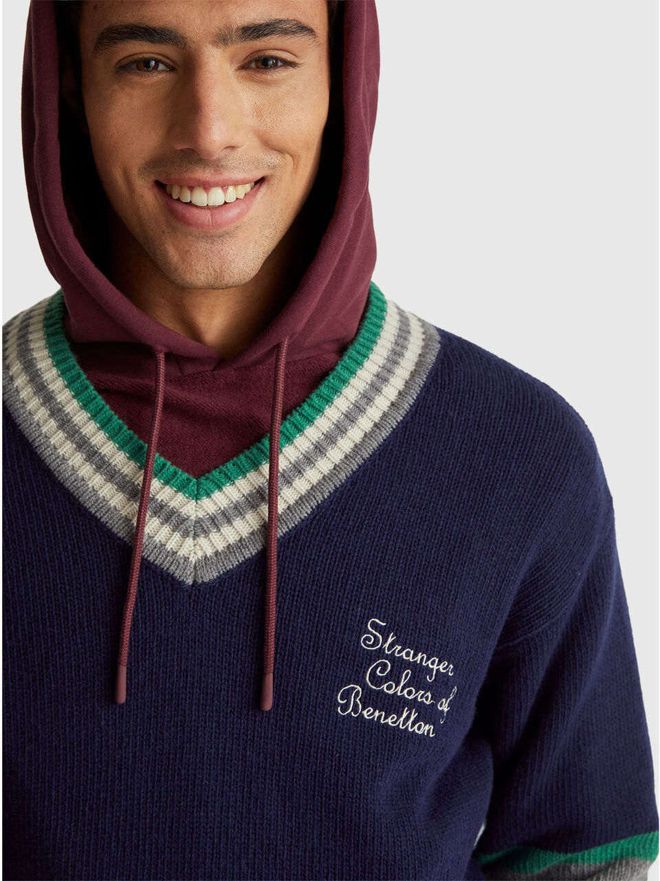 V NECK SWEATER L/S Hombre image number null