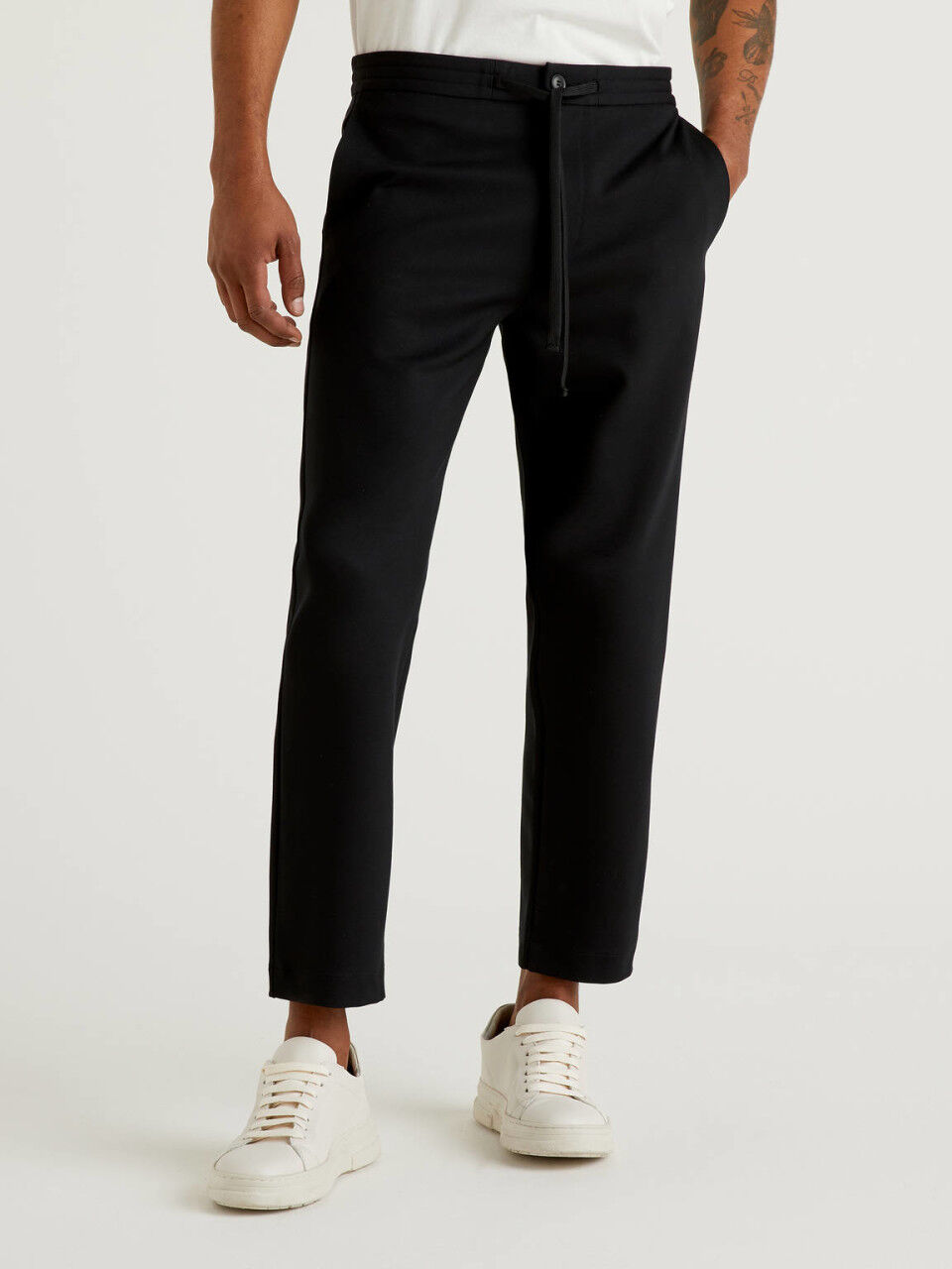 Chinos Pants Men Slim Fit Men's Trousers Suit Pants Ankle-Length Zipper  Pants Casual Pocket Pleated Solid Men's pants Black XXXXL - Walmart.com