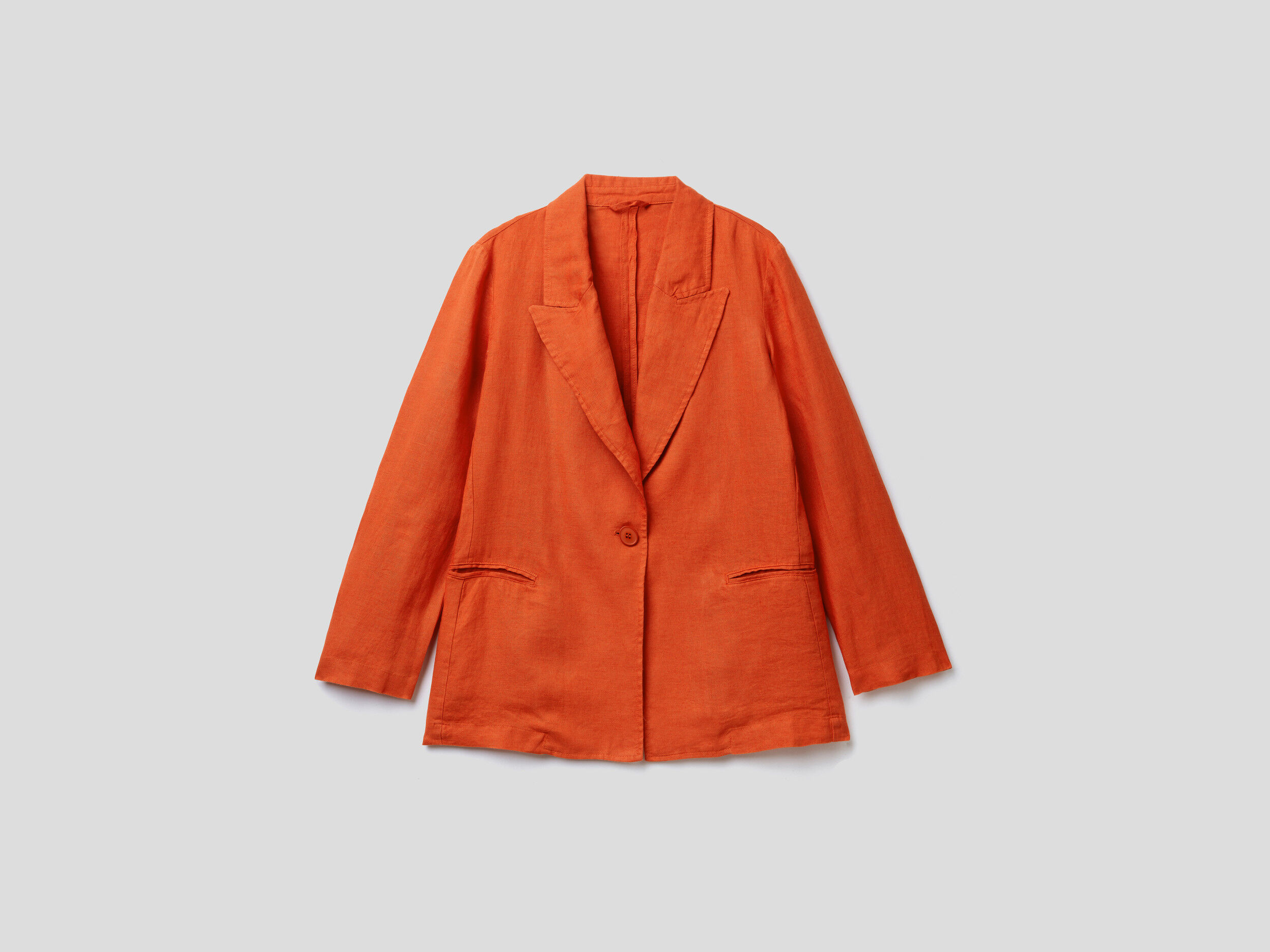 Orange linen jacket best sale