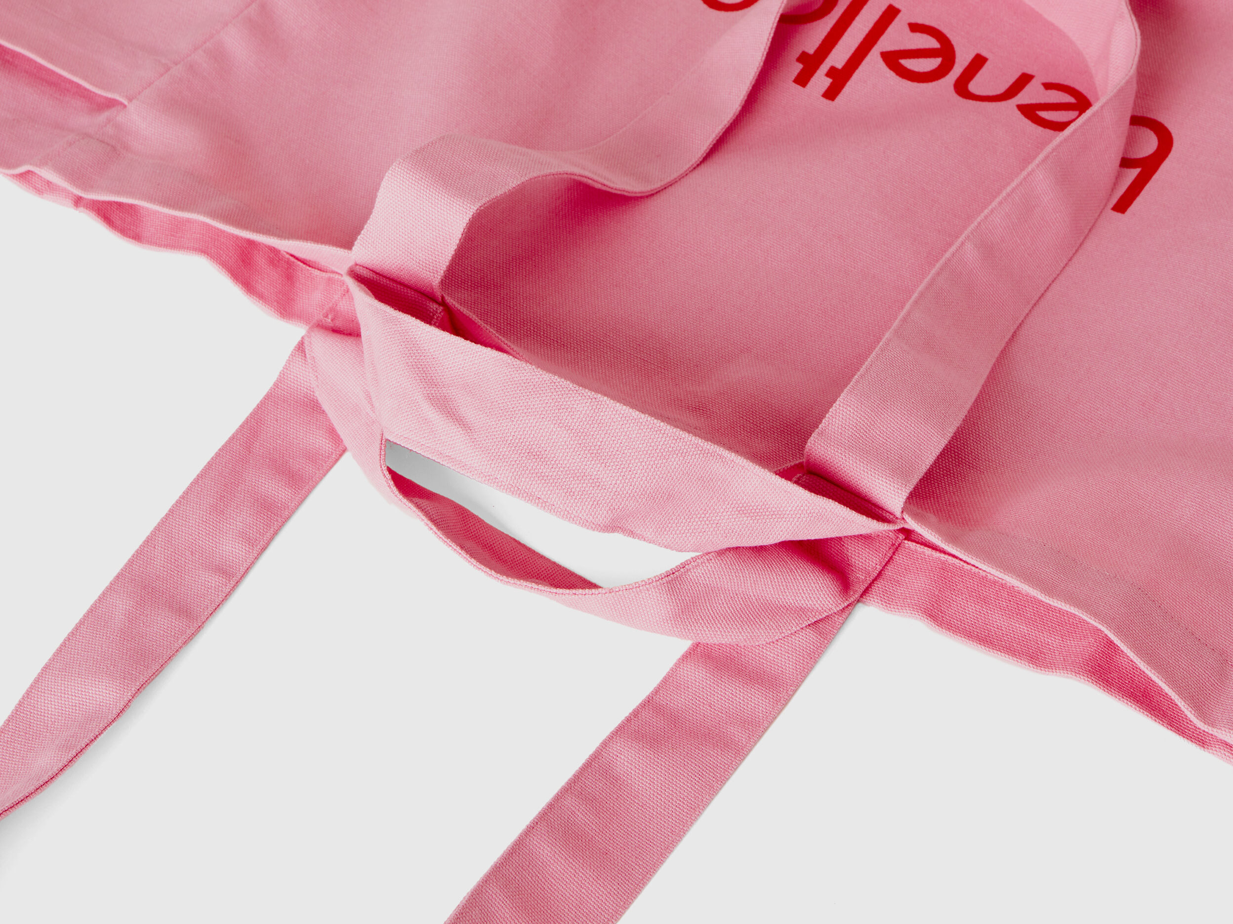 Pink tote bag in pure cotton - Pink | Benetton