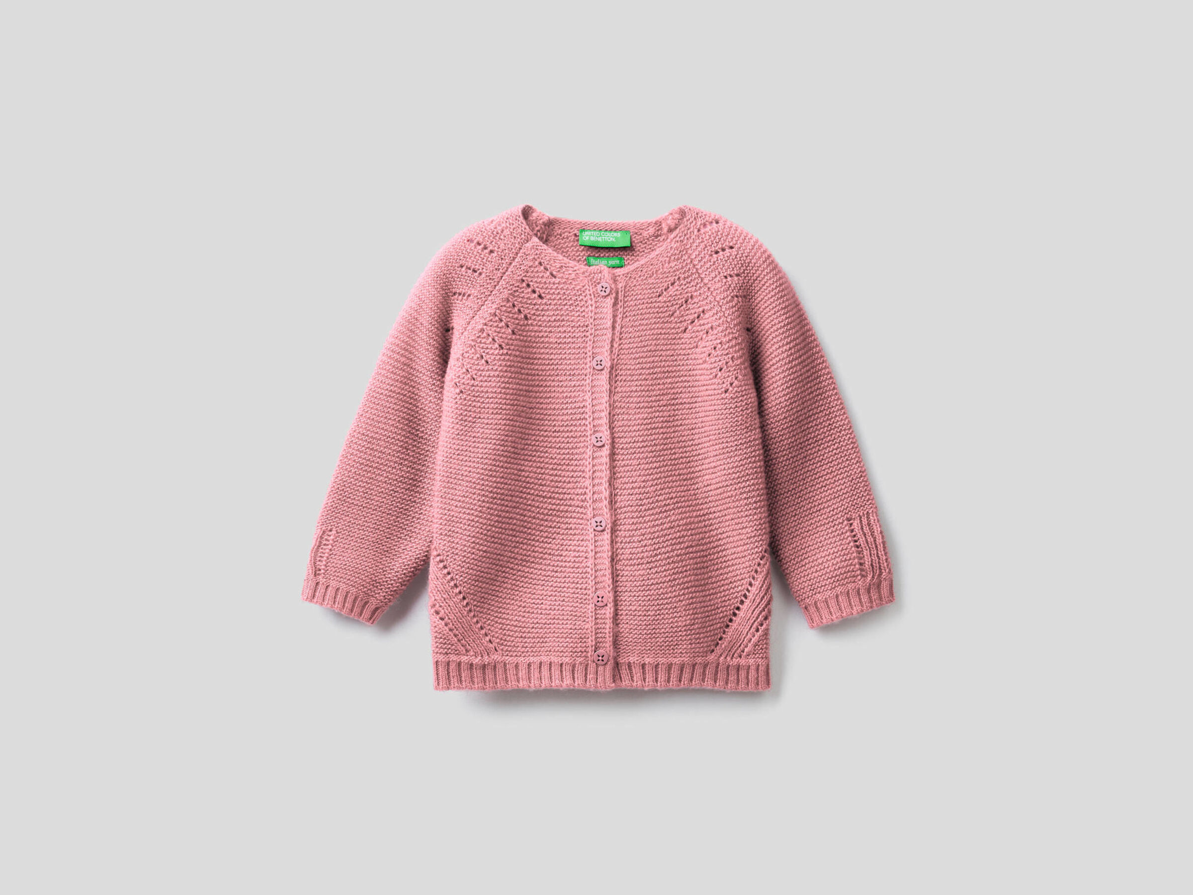 Cardigan with perforated details image number null