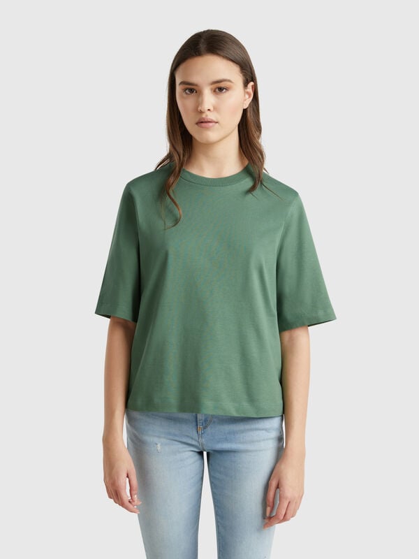 Camiseta boxy fit de 100 % algodón Mujer