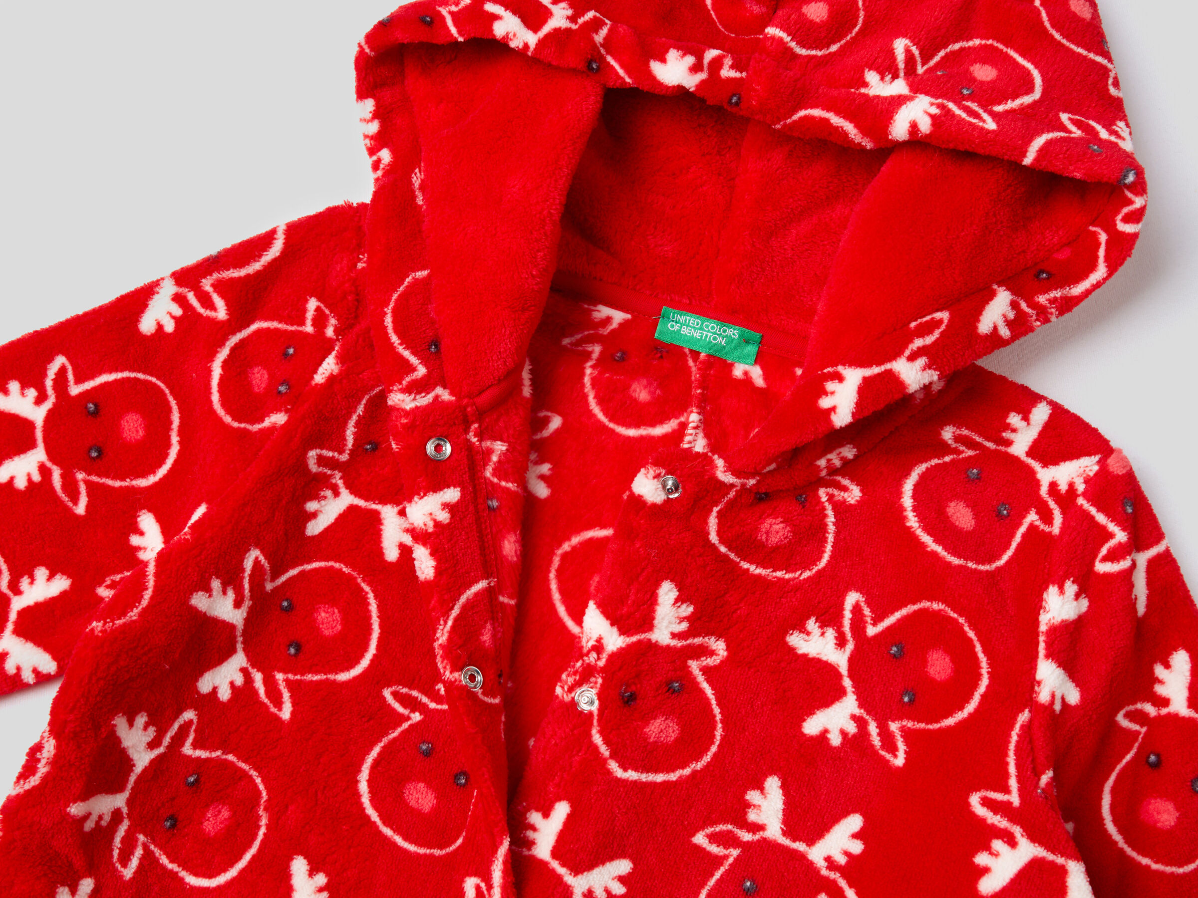 Jumpsuit with hood and reindeer print image number 3