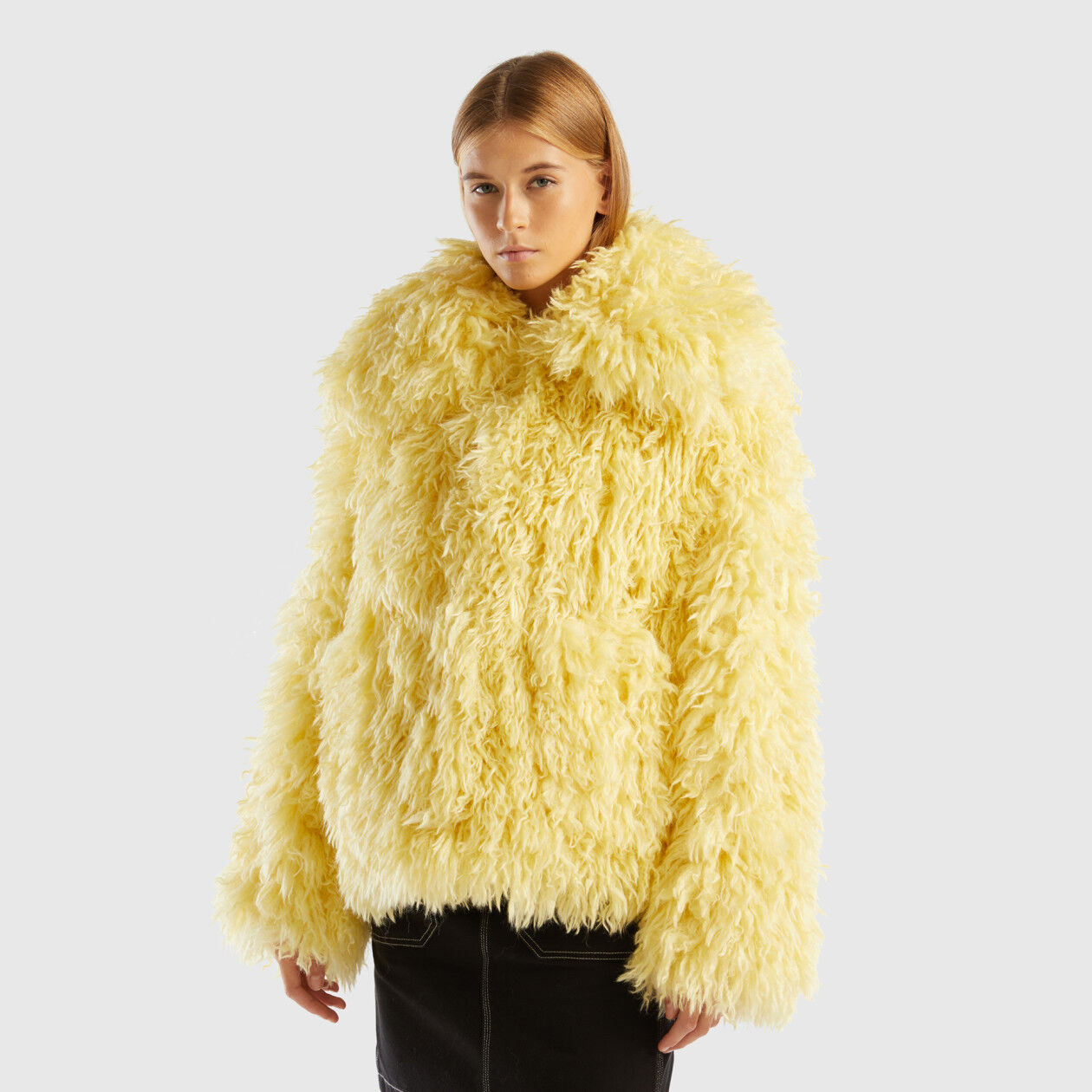 Yellow mink coat clearance
