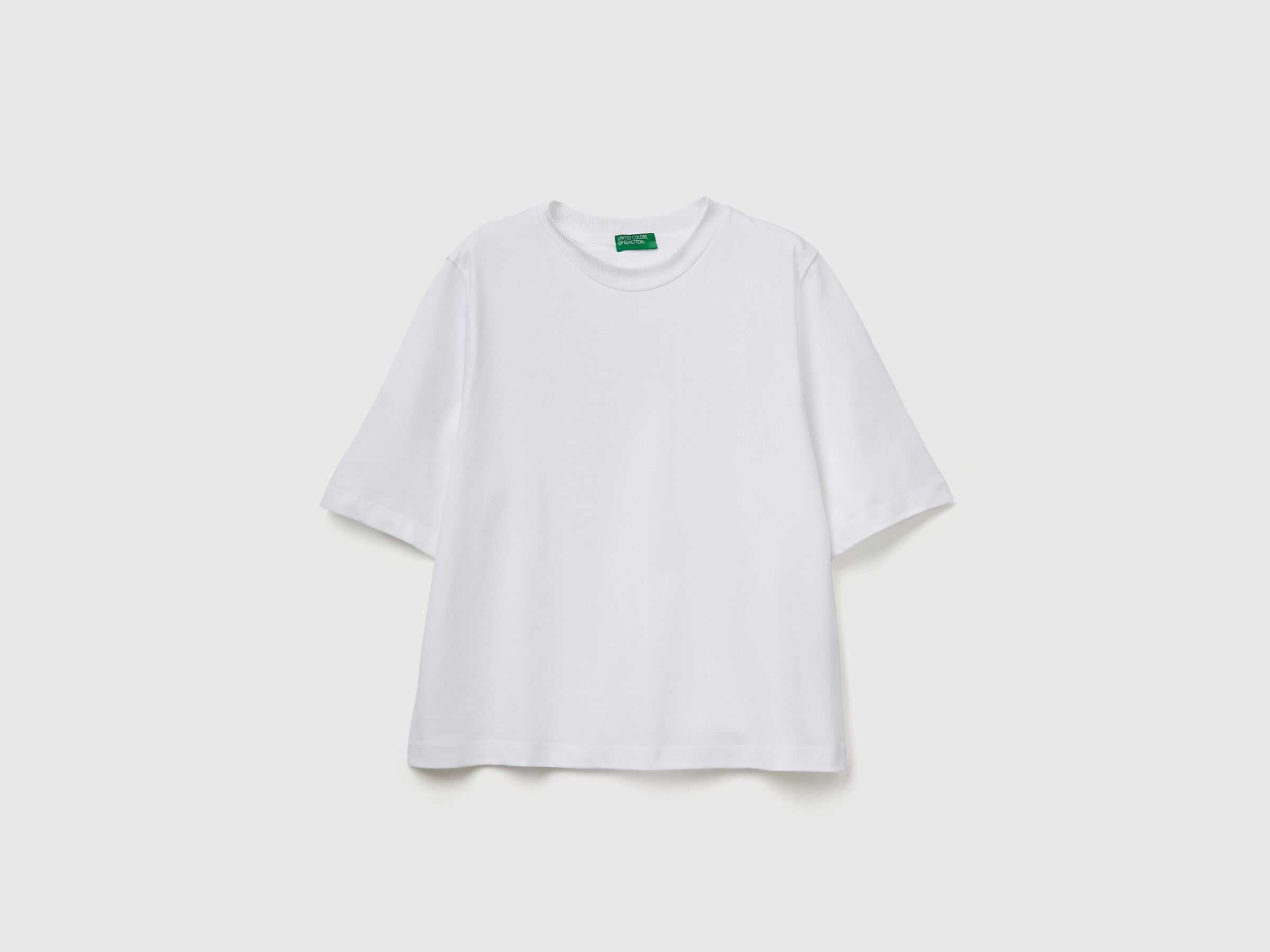 Tシャツ・カットソー PLAIN Oversized White Shirt in Cotton Woman MESH T-SHIRT - WHITE – LADY WHITE CO.