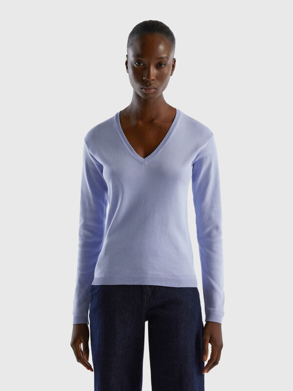 WOMEN'S SMOOTH COTTON LONG SLEEVE CREW NECK SWEATER