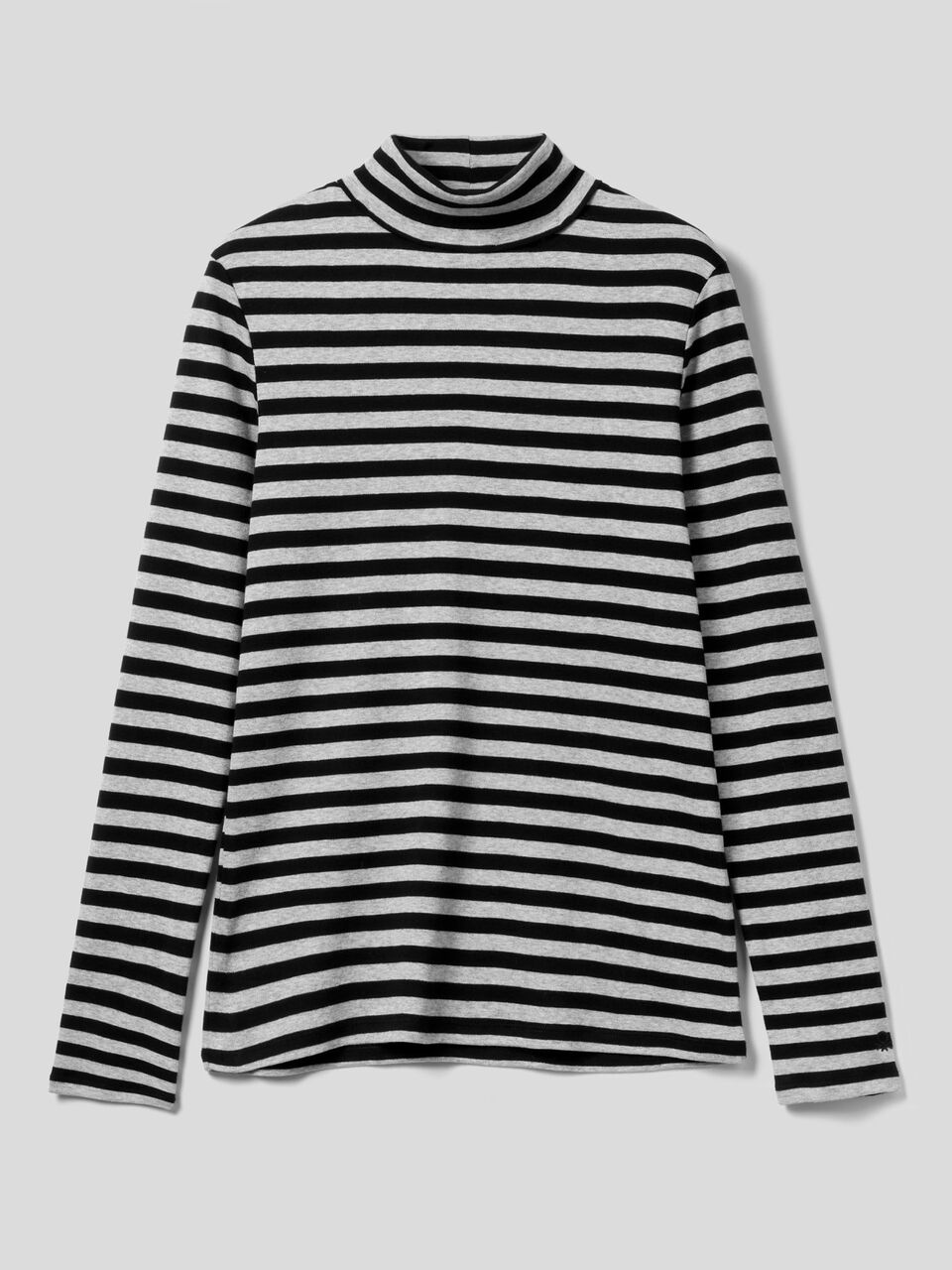 Striped turtleneck t-shirt image number 1