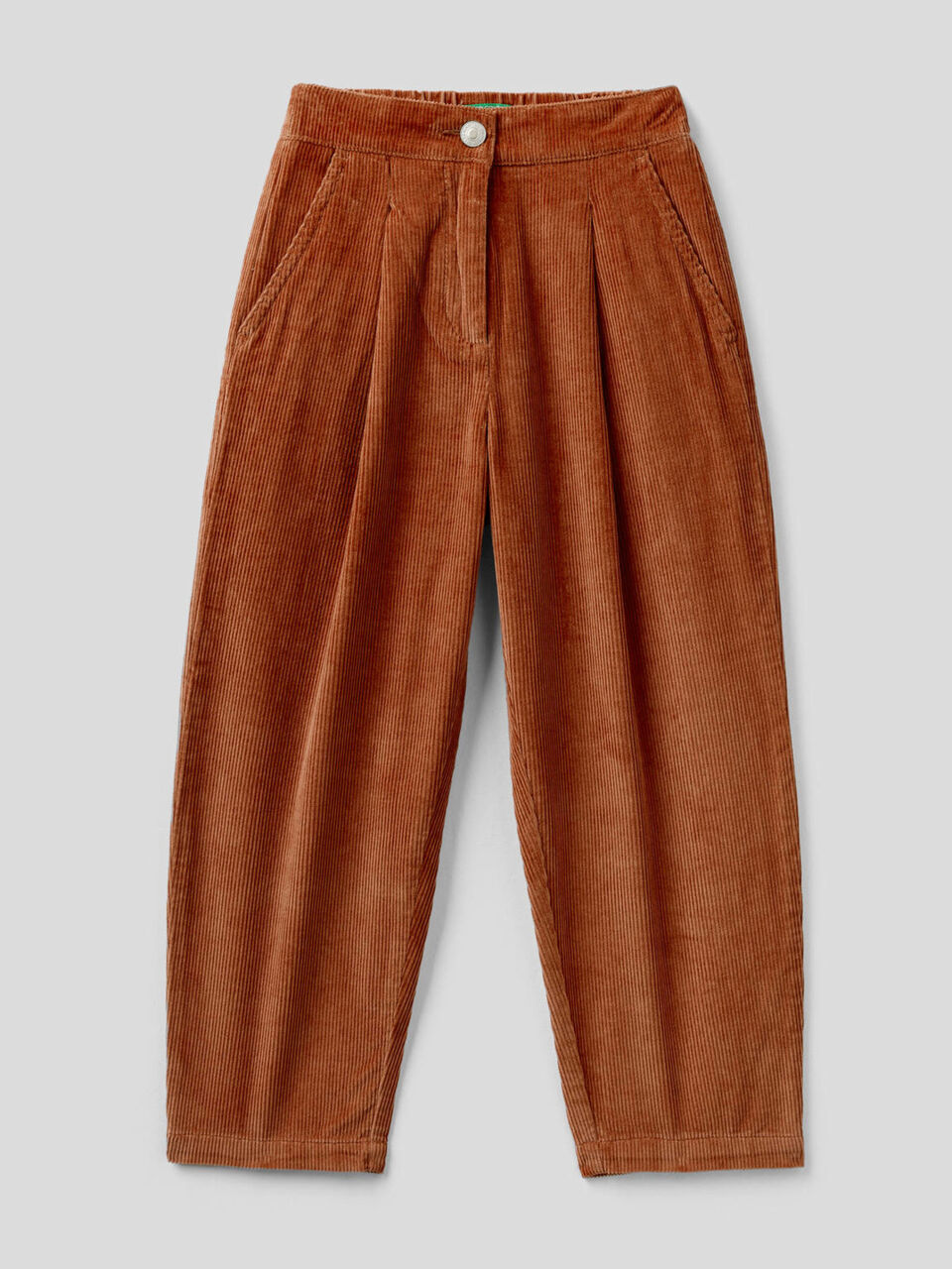 Slouchy trousers in ribbed velvet image number 1