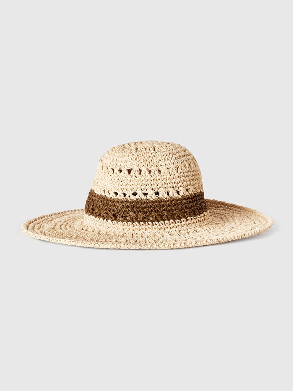 Sombrero pescador efecto paja Mujer