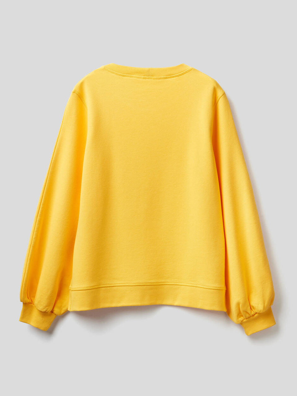 Cotton sweatshirt with puff sleeves image number null