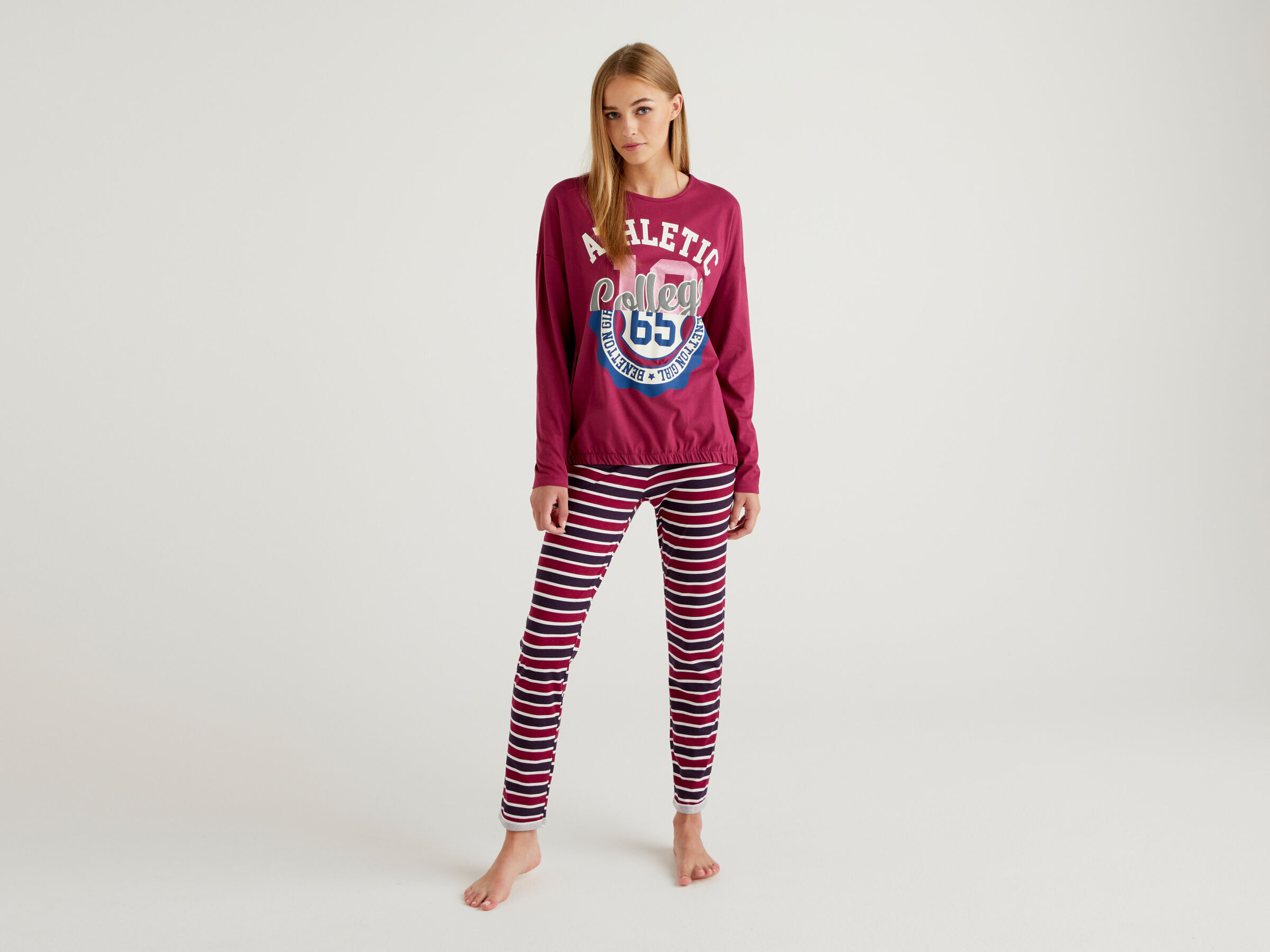 Flowy striped trousers image number 3