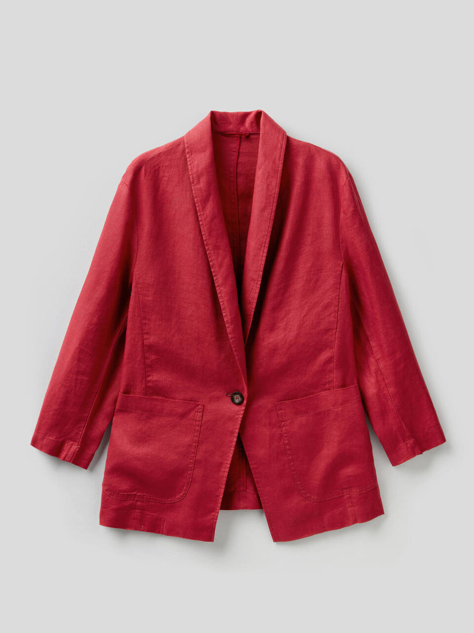 Blazer de lino con manga francesa image number null