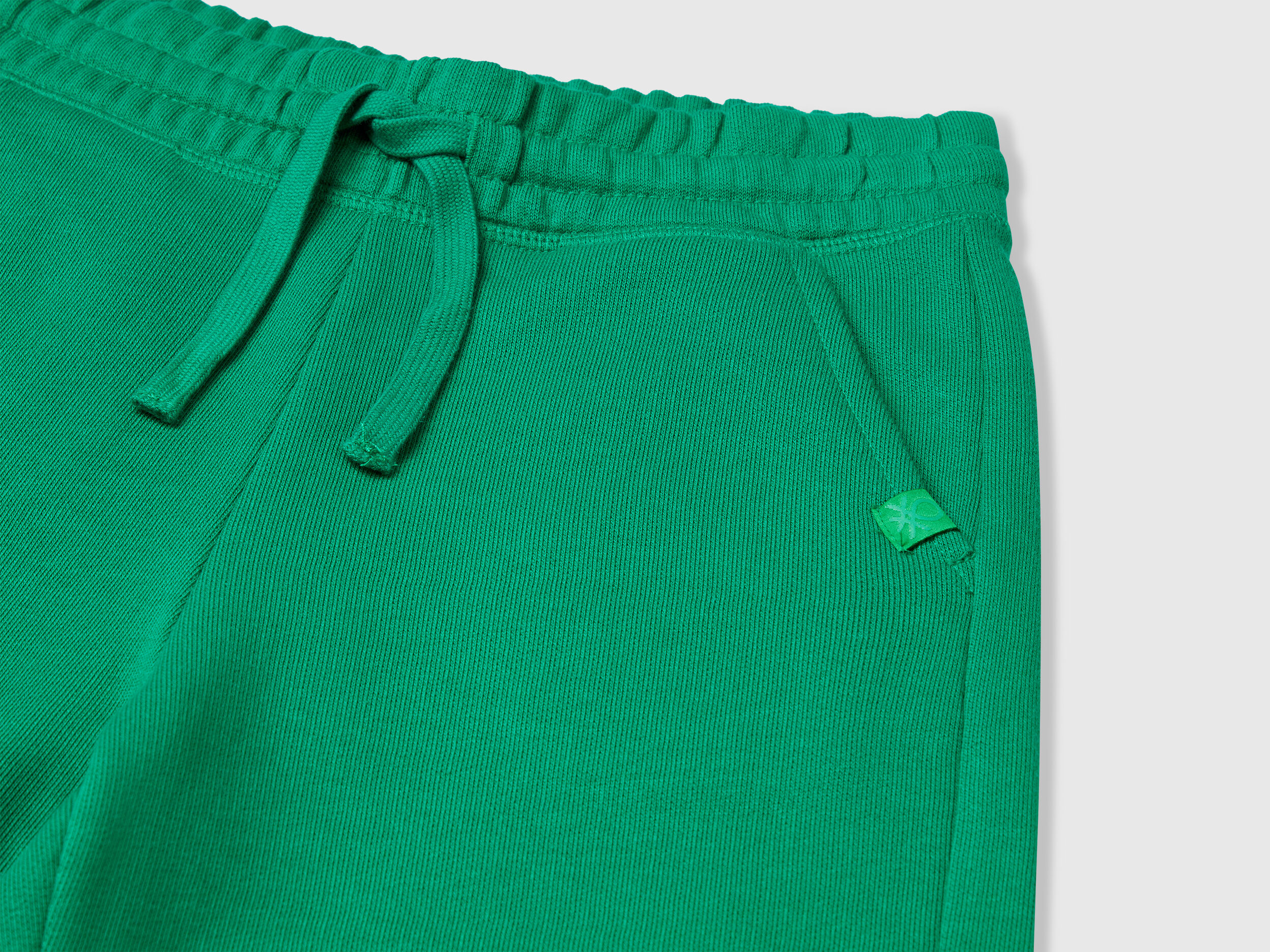 Bermudas in pure cotton sweat - Green | Benetton
