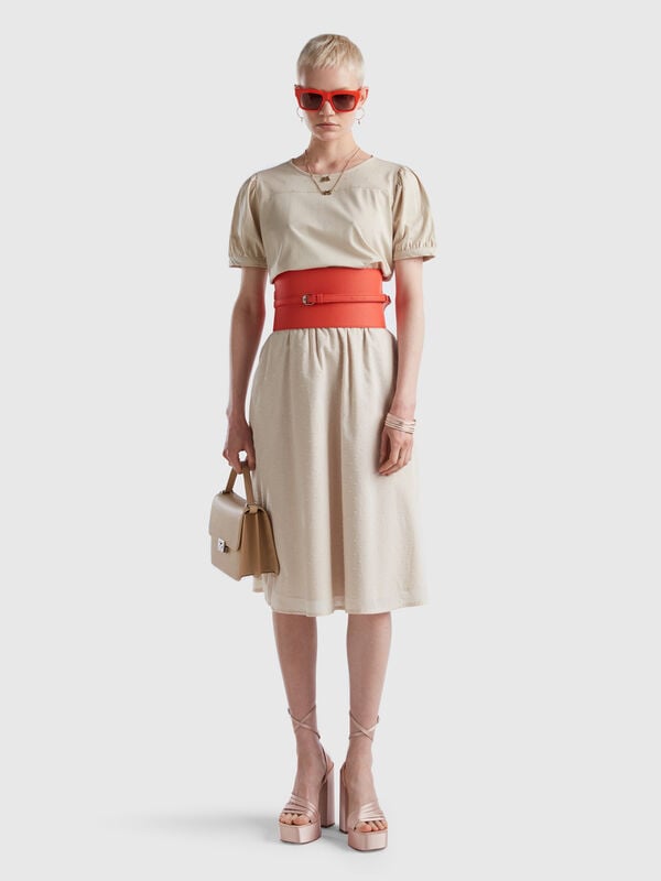 Midi skirt with pockets Women