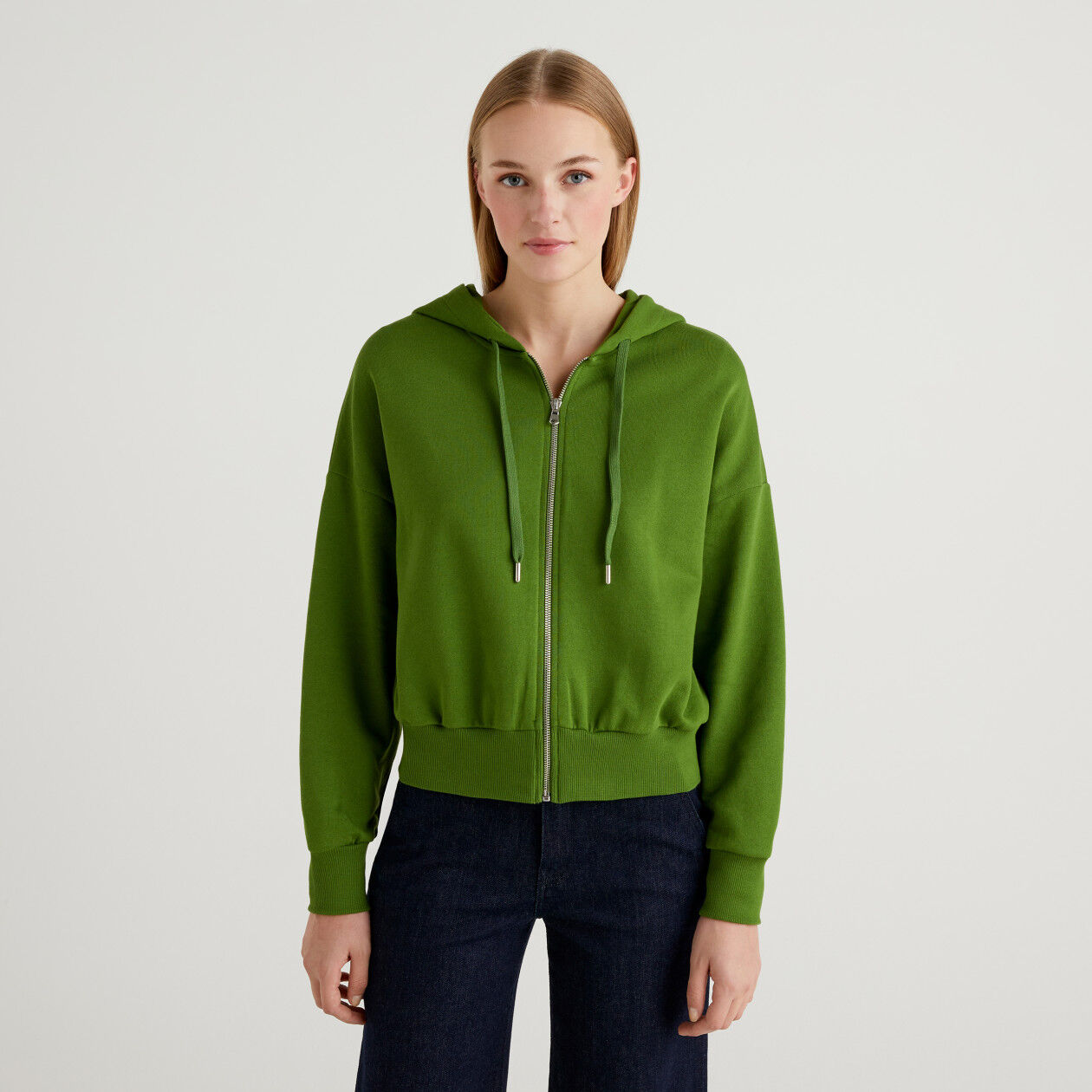 Dark green zip up hoodie womens store