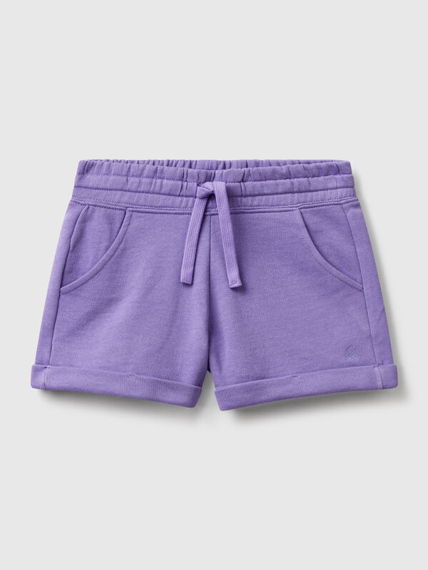 Pantalón corto polar 100% algodón. Niña