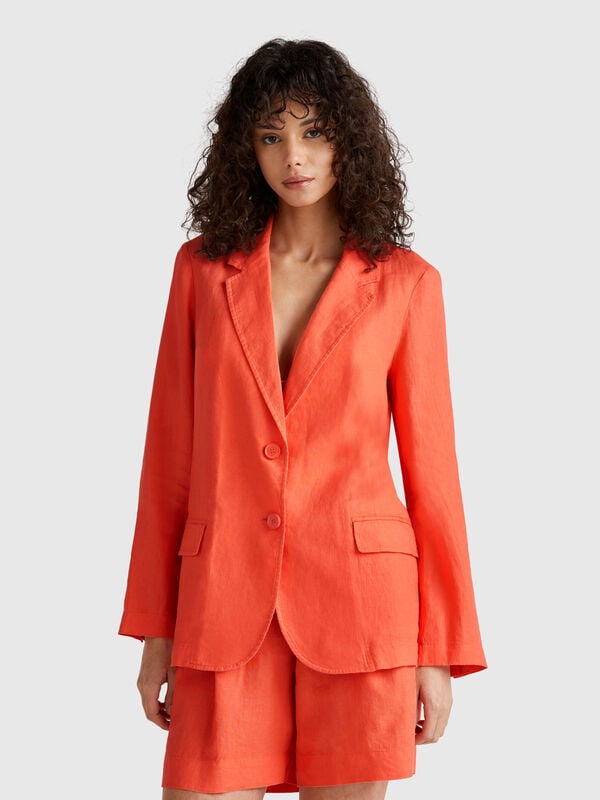 Blazer de puro lino Mujer