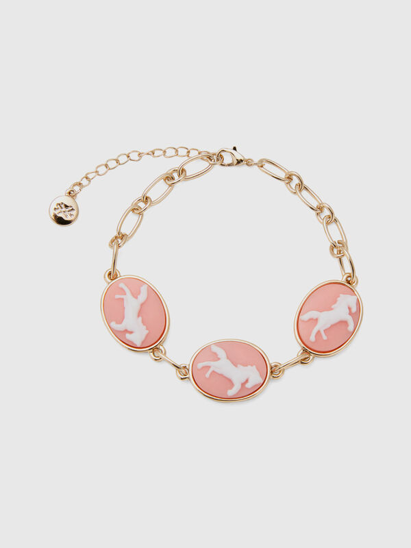 Bracelet with pink cameos Women