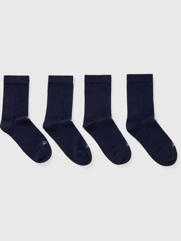 Four pairs of dark blue socks Junior Boy