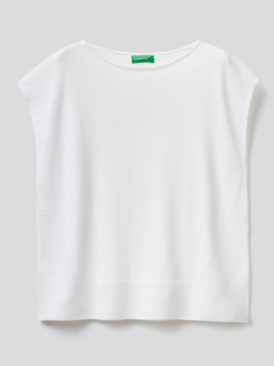 Short sleeve tricot sweater image number 1