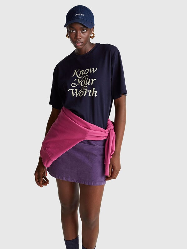 Camiseta con eslogan Mujer