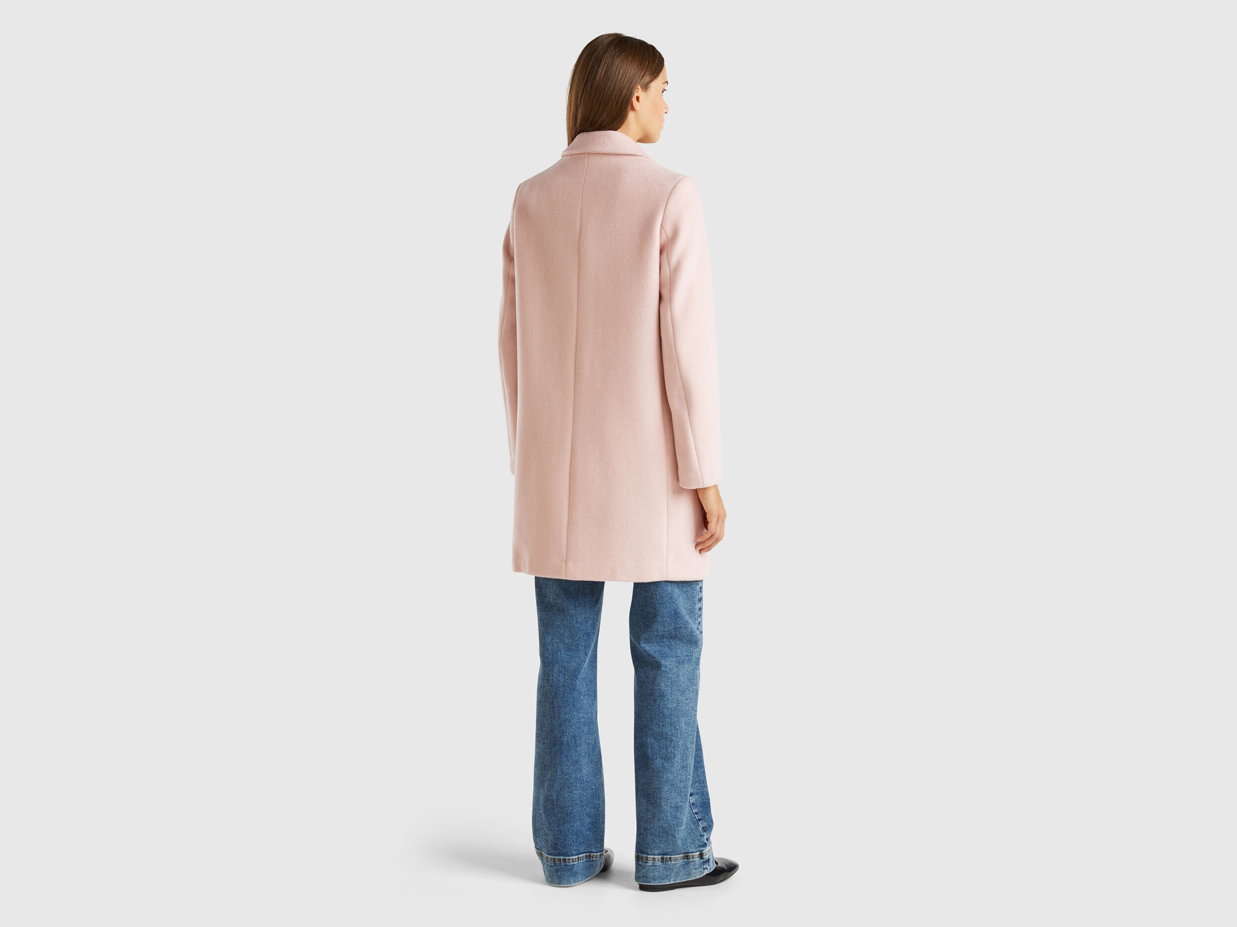 【売り切り御免！】 coat Short in Benetton | Pink - cloth blend wool ジャケット・アウター