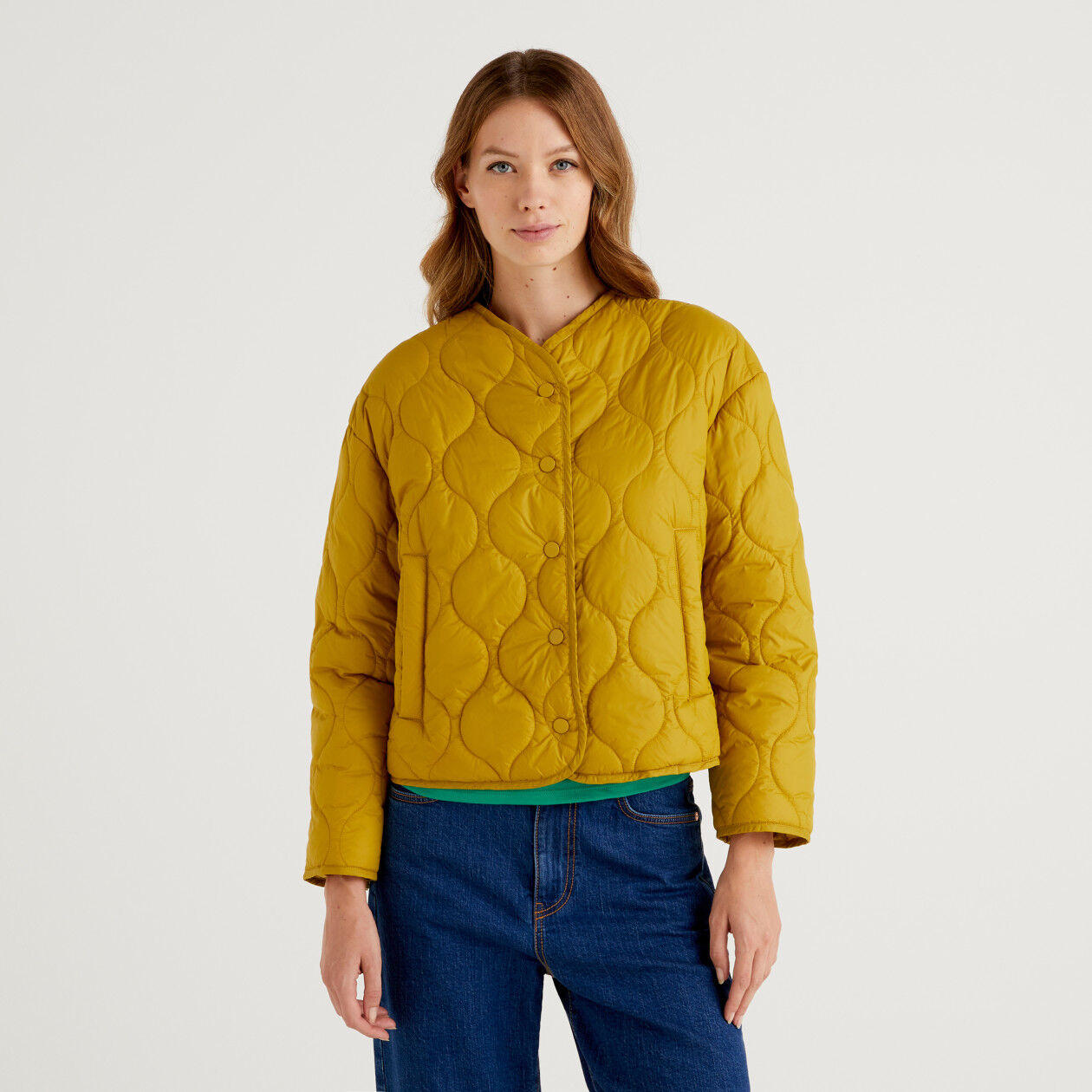 Yellow quilted jacket womens online