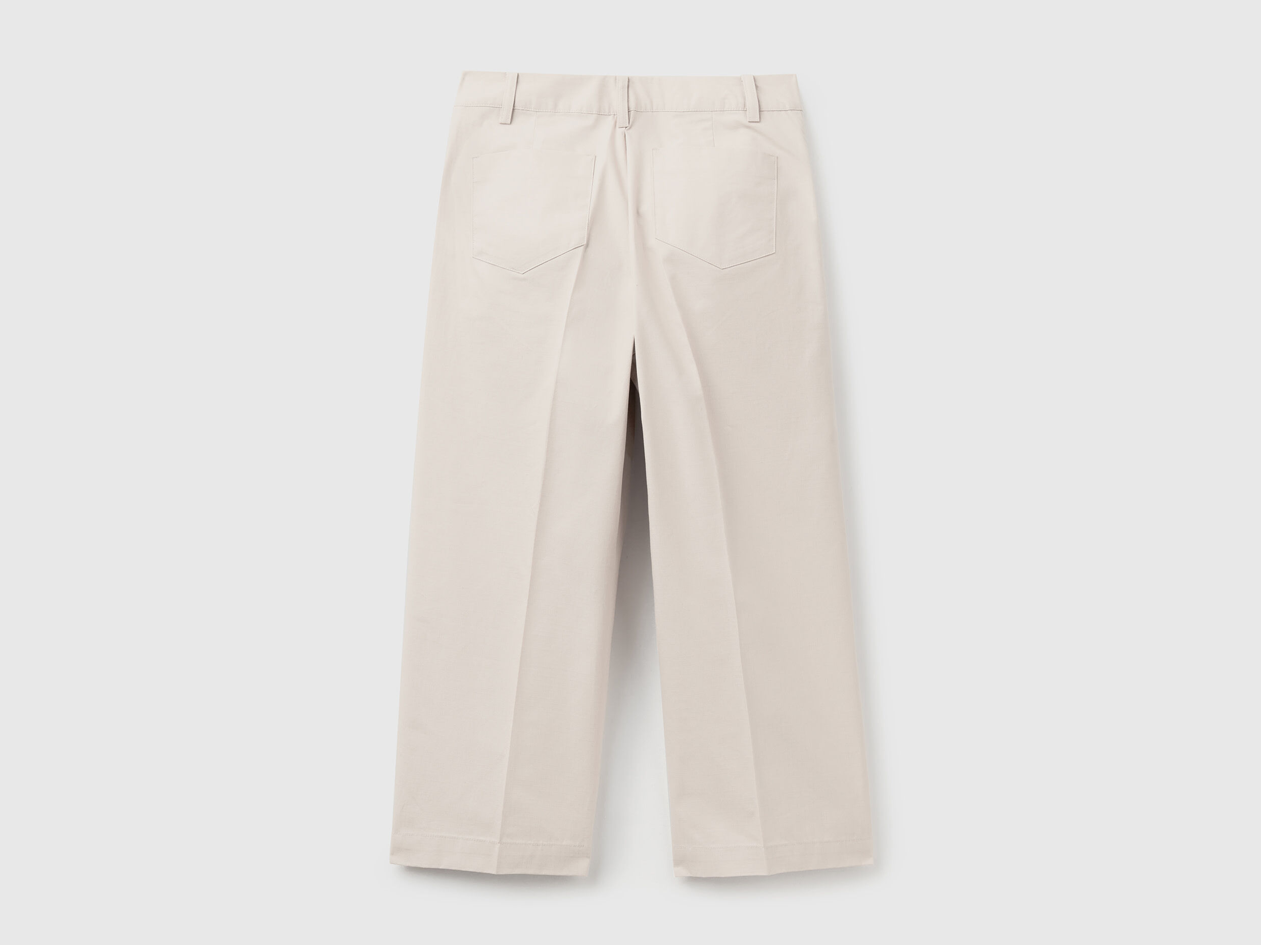 White cotton cropped trousers top