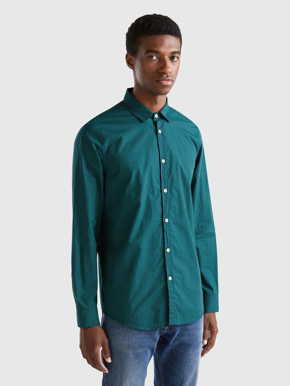 Camisa benetton hombre sales