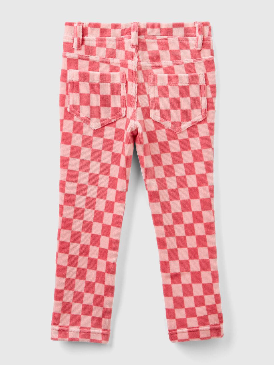 Pink jeggings with checkered print - Pink