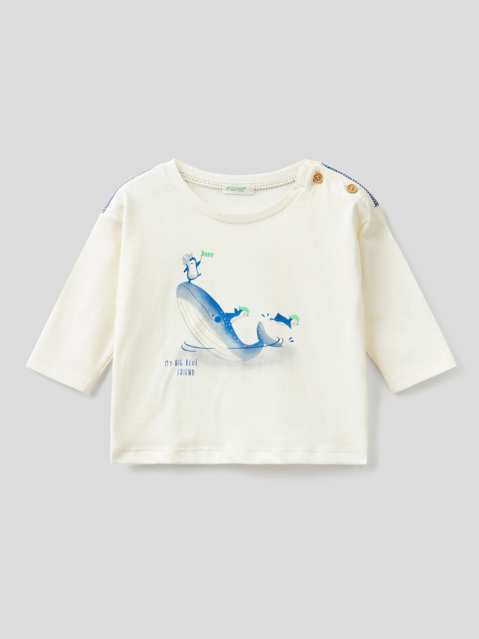 T-shirt with print in warm organic cotton