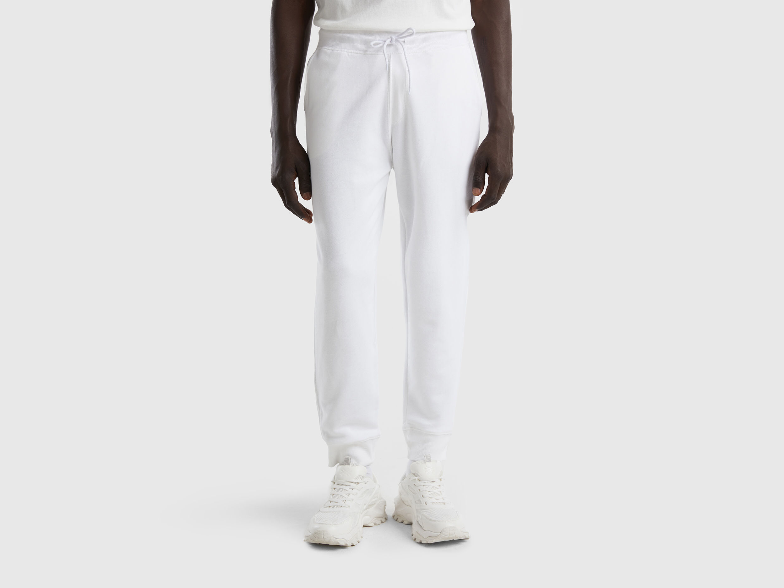 White 100 cotton sweatpants new arrivals