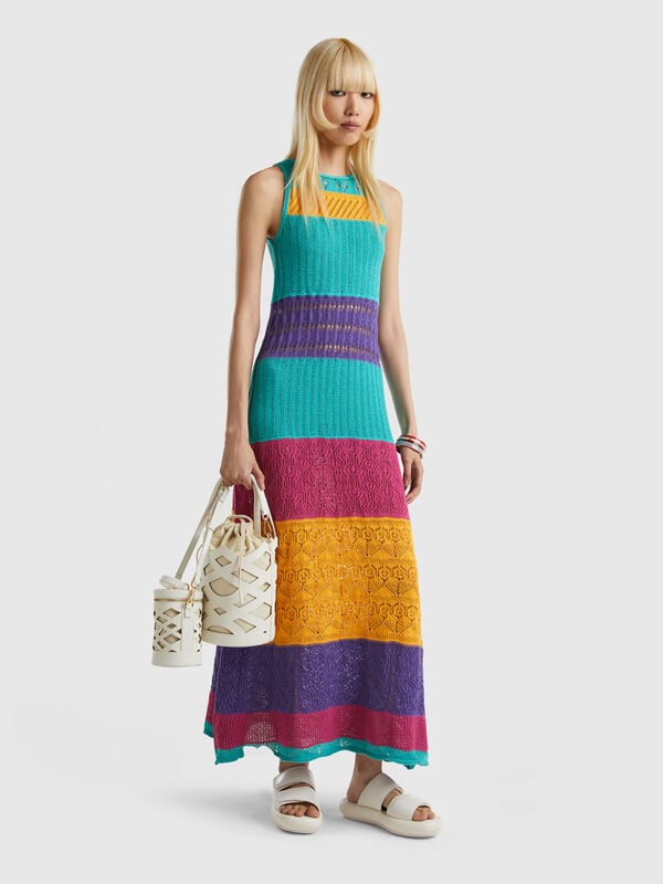 Striped knit dress Women