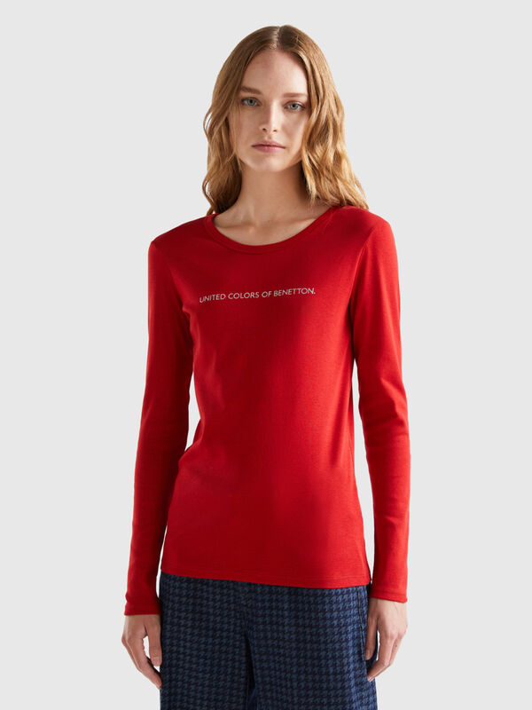 Benetton New Long T-shirts | Women\'s 2024 Sleeve Collection